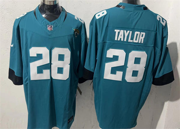 Mens Jacksonville Jaguars Retired Player #28 Fred Taylor Nike Teal Alternate F.U.S.E. Limited Jersey