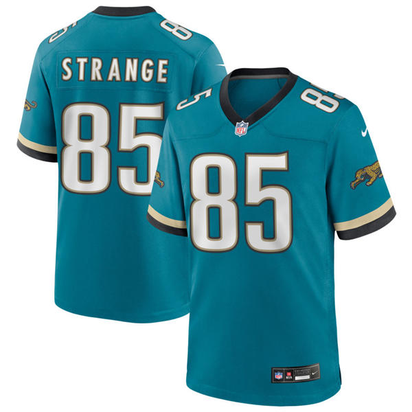 Mens Jacksonville Jaguars #85 Brenton Strange Nike Teal Throwback Vapor F.U.S.E. Limited Jersey