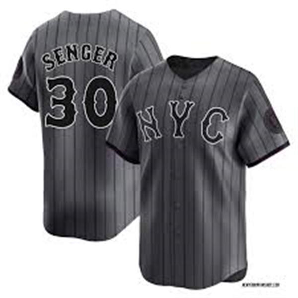 Mens New York Mets #30 Hayden Senger  Nike Graphite City Connect Limited Jersey