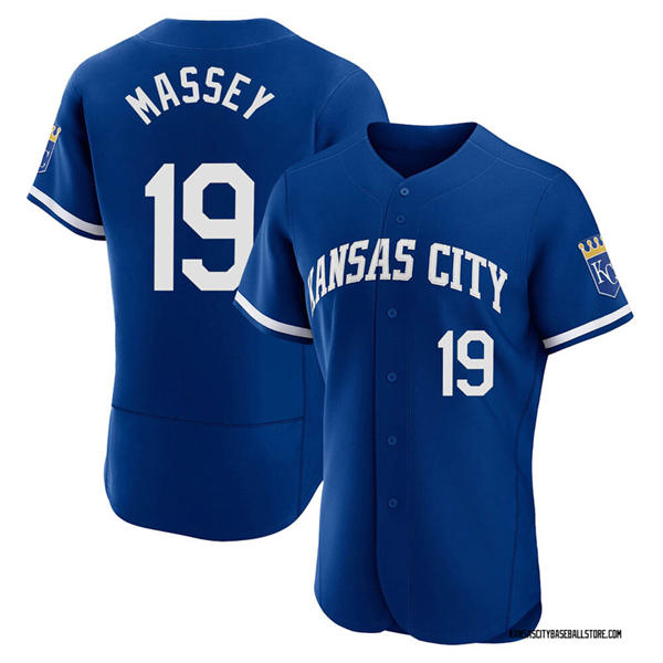 Mens Kansas City Royals #19 Michael Massey Nike Royal Alternate Limited Jersey
