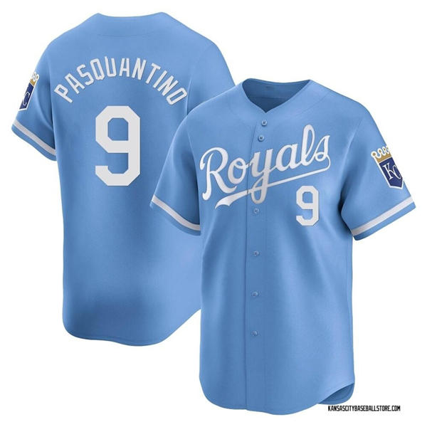 Mens Kansas City Royals #9 Vinnie Pasquantino Nike Light Blue Alternate Limited Jersey