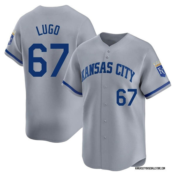 Mens Kansas City Royals #67 Seth Lugo Nike Gray Road Limited Player Jersey
