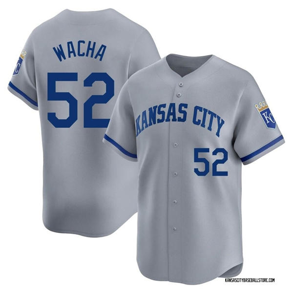Mens Kansas City Royals #52 Michael Wacha Nike Gray Road Limited Player Jersey