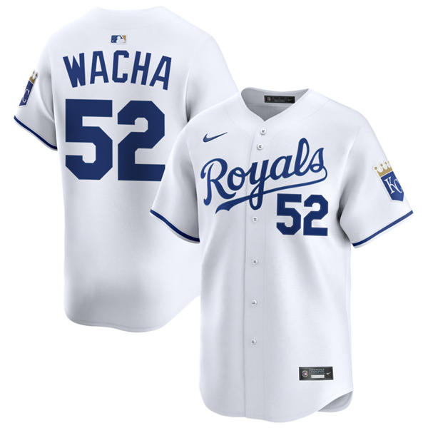 Mens Kansas City Royals #52 Michael Wacha Nike Home White Limited Jersey