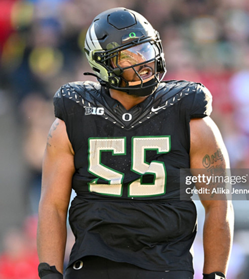 Mens Youth Oregon Ducks #55 Derrick Harmon Nike Black College Football Game Jersey