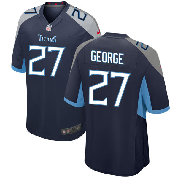 Mens Tennessee Titans Retired Player #27 Eddie George Nike Navy Vapor F.U.S.E. Limited Jersey