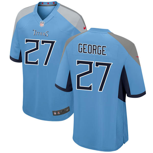 Mens Tennessee Titans Retired Player #27 Eddie George Nike Light Blue Alternate Vapor F.U.S.E. Limited Jersey