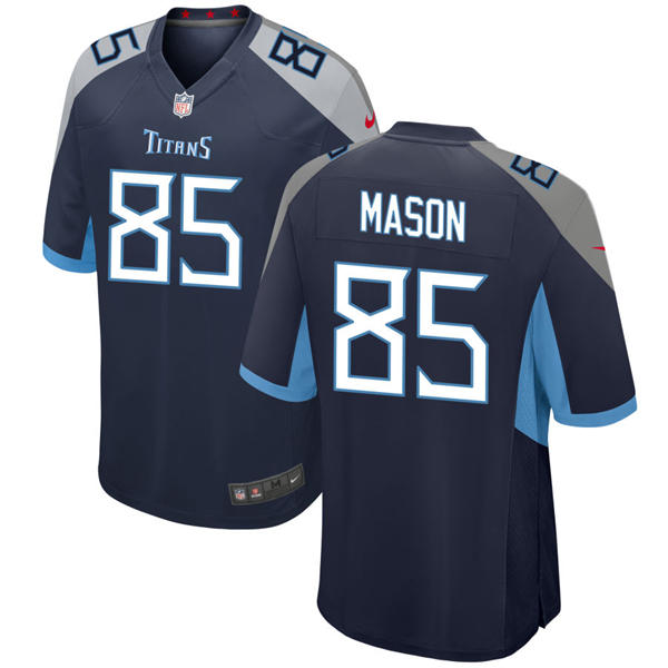 Mens Tennessee Titans Retired Player #85 Derrick Mason Nike Navy Vapor F.U.S.E. Limited Jersey