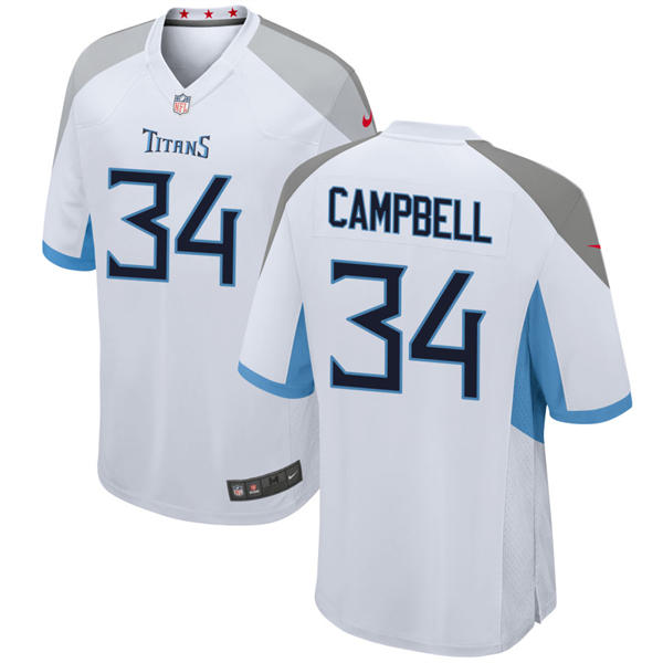 Mens Tennessee Titans Retired Player #34 Earl Campbell Nike White Vapor F.U.S.E. Limited Jersey