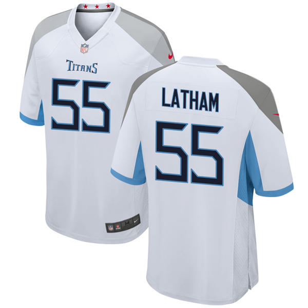 Mens Tennessee Titans #55 JC Latham Nike White Vapor F.U.S.E. Limited Jersey