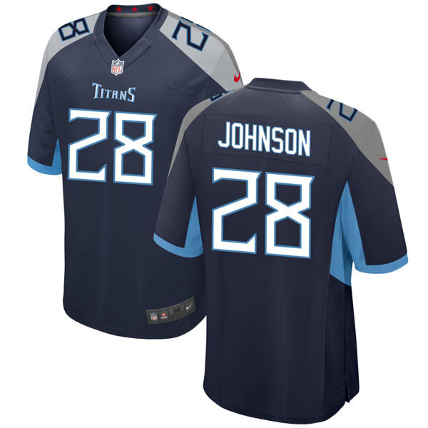 Mens Tennessee Titans Retired Player #28 Chris Johnson Nike Navy Vapor F.U.S.E. Limited Jersey