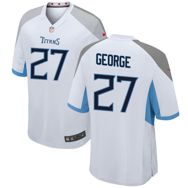 Mens Tennessee Titans Retired Player #27 Eddie George Nike White Vapor F.U.S.E. Limited Jersey
