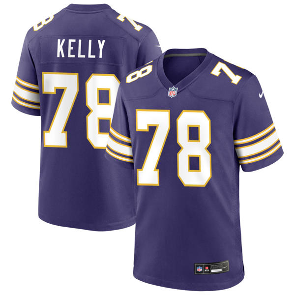 Men's Minnesota Vikings #78 Ryan Kelly Nike Purple Classic F.U.S.E. Limited Jersey