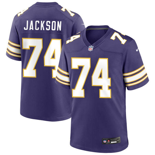 Men's Minnesota Vikings #74 Donovan Jackson Nike Purple Classic F.U.S.E. Limited Jersey
