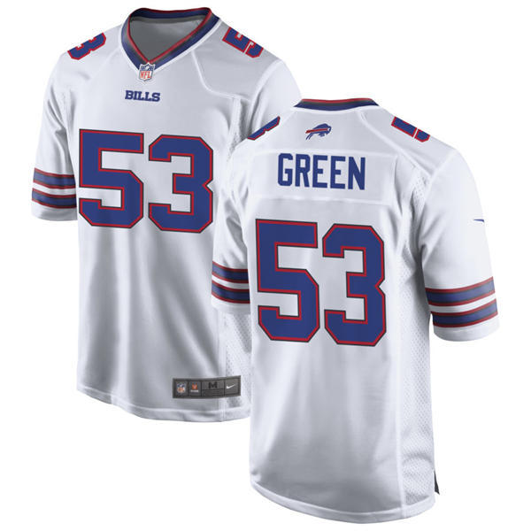 Mens Buffalo Bills #53 Kendrick Green Nike White Vapor F.U.S.E. Limited Jersey