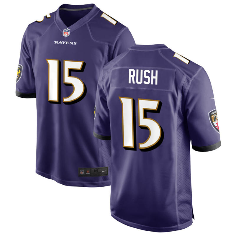 Men's Baltimore Ravens #15 Cooper Rush Nike Purple Vapor F.U.S.E Limited Jersey