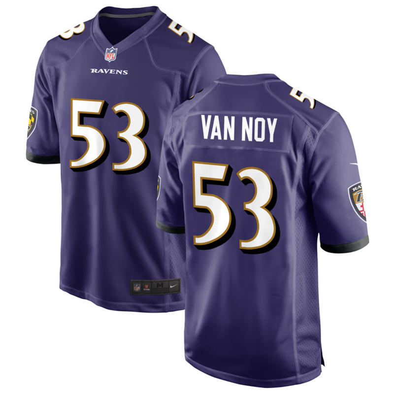 Men's Baltimore Ravens #53 Kyle Van Noy Nike Purple Vapor F.U.S.E Limited Jersey