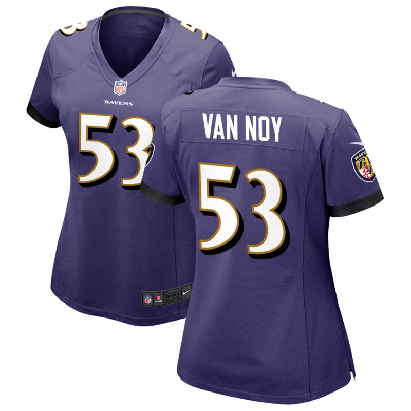 Women's Baltimore Ravens #53 Kyle Van Noy Nike Purple Limited Jersey