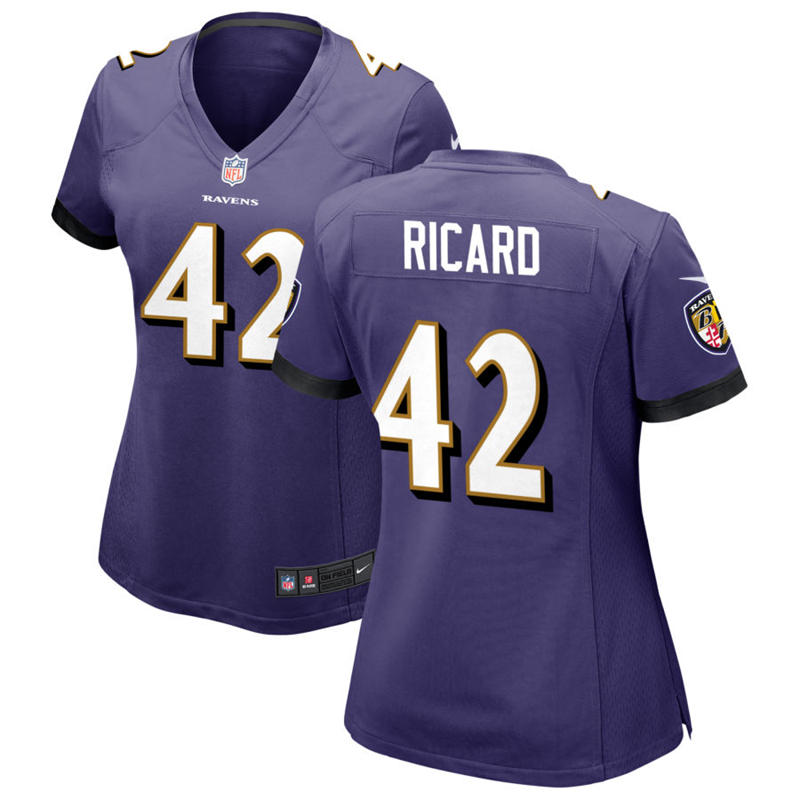 Womens Baltimore Ravens #42 Patrick Ricard Nike Purple Limited Jersey