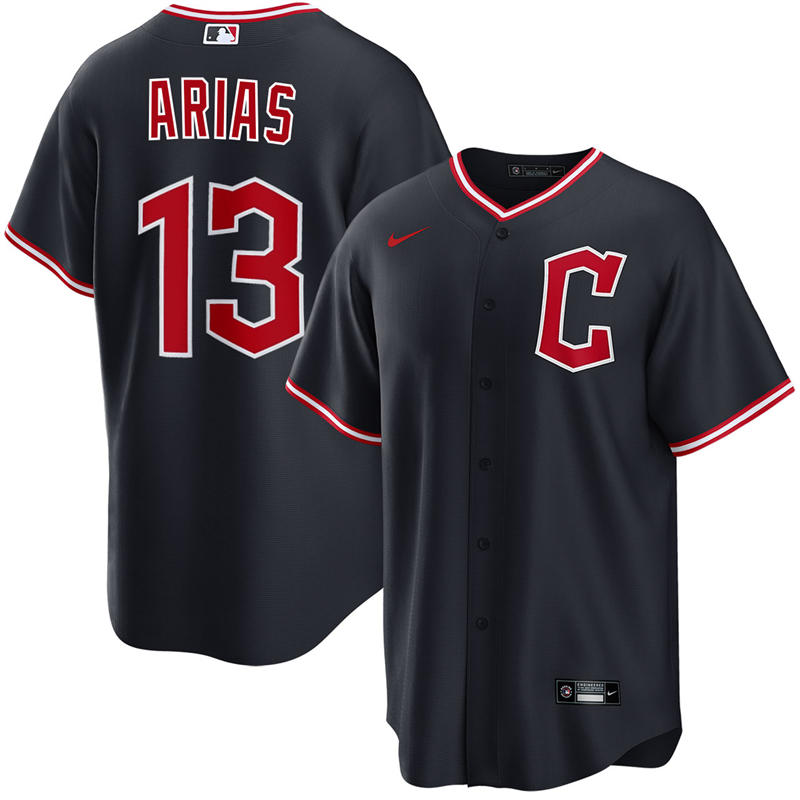 Mens Cleveland Guardians #13 Gabriel Arias  Nike 2025 Navy Alternate Limited Player Jersey