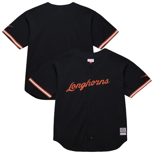 Mens Youth Womens Texas Longhorns Custom Black Throwback Baseball Jersey