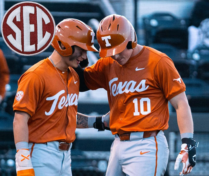 Mens Youth Womens Texas Longhorns Custom 2025 SEC Orange Baseball Game Jersey