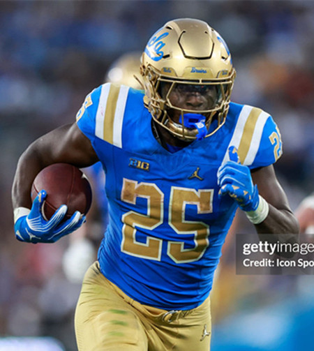 Mens Youth UCLA Bruins #25 T.J.Harden BIG Blue College Football Game Jersey