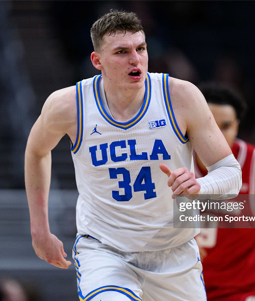 Mens Youth UCLA Bruins #10 Lazar Stef34 Tyler Bilodeau 2025 BIG White College Basketball Game Jersey
