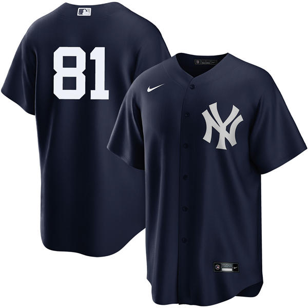 Mens New York Yankees #81 Luis Gil Nike Navy Alternate Limited Player Jersey