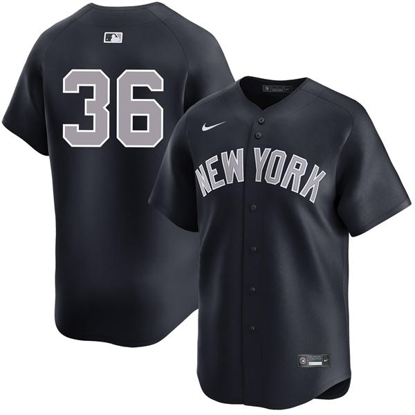 Mens New York Yankees #36 Clarke Schmidt Nike Navy Grey Alternate 2nd New York Limited Jersey