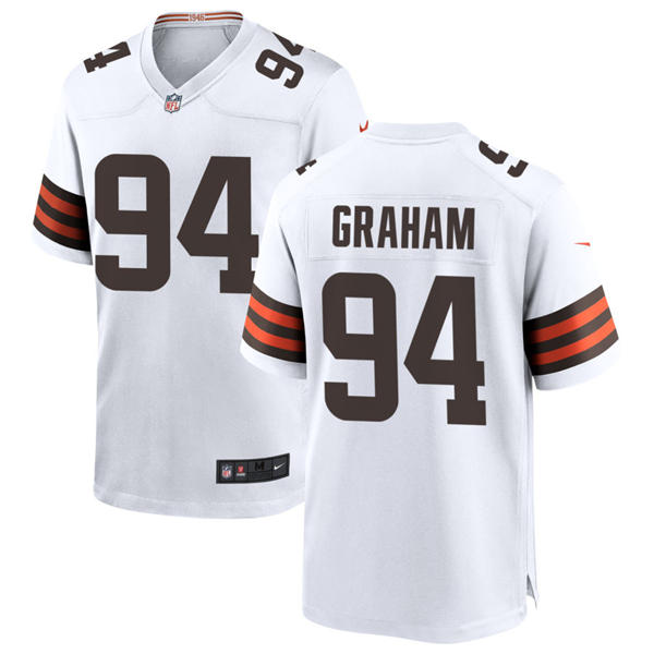 Youth Cleveland Browns #94 Mason Graham Nike White Away Limited Jersey