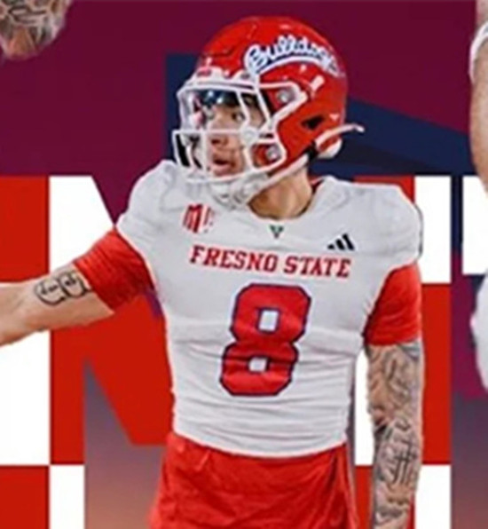 Fresno State Bulldogs #13 E.J.Warner White College Football Game Jersey