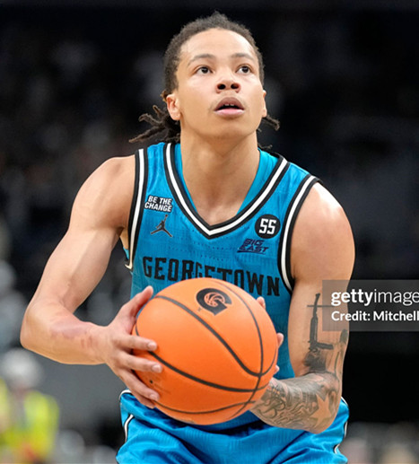 Mens Youth Georgetown Hoyas #2 Malik Mack Blue College Basketball Game Jersey