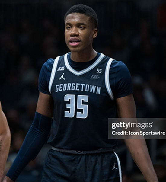 Mens Youth Georgetown Hoyas #35 Thomas Sorber Navy College Basketball Game Jersey