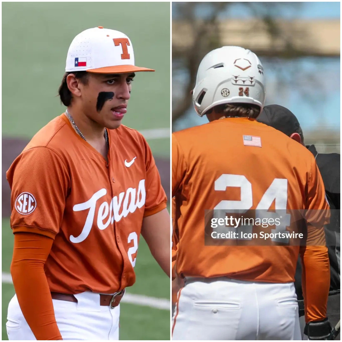 Mens Youth Womens Texas Longhorns #24 Adrian Rodriguez 2025 SEC Orange Baseball Game Jersey