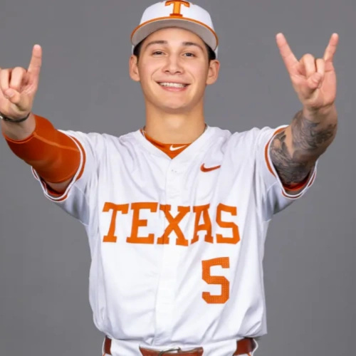Mens Youth Womens Texas Longhorns #5 Ethan Mendoza 2025 SEC White Baseball Game Jersey