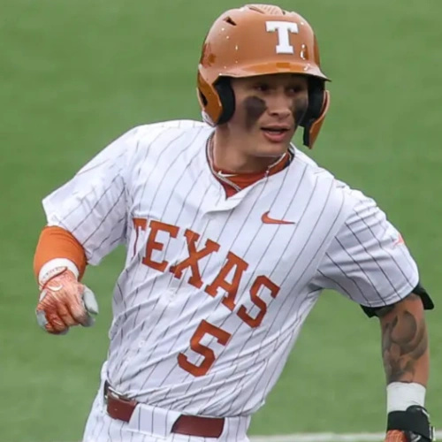 Mens Youth Womens Texas Longhorns #5 Ethan Mendoza 2025 SEC White Pinstripe Baseball Game Jersey