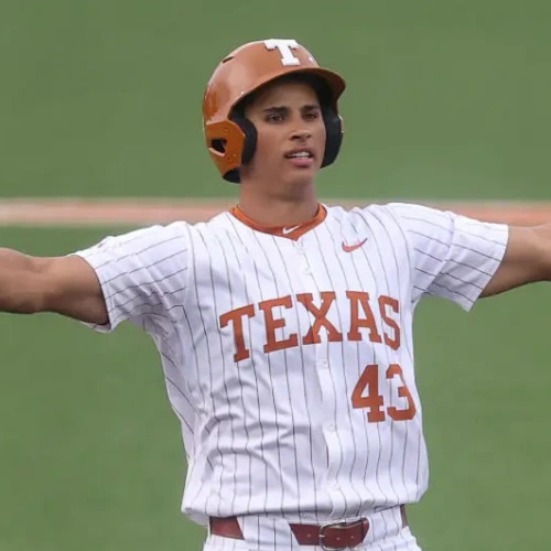 Mens Youth Womens Texas Longhorns #43 Tommy Farmer IV 2025 SEC White Pinstripe Baseball Game Jersey 