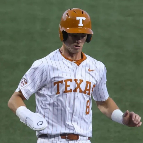 Mens Youth Womens Texas Longhorns #8 Will Gasparino 2025 SEC White Pinstripe Baseball Game Jersey