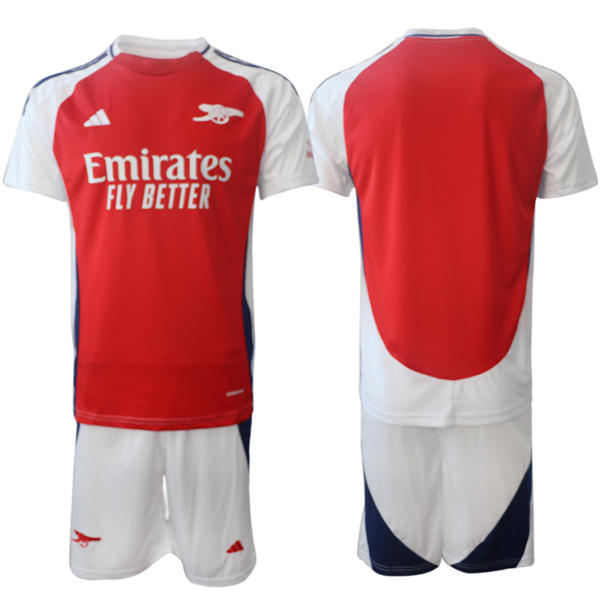Mens Arsenal FC Blank 2025 Red Home Soccer Jersey kit