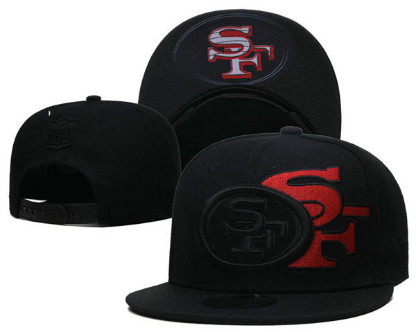 NFL San Francisco 49ers Black Reflex Logo Snapback Hat YD2503211 (5)