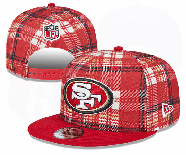 NFL San Francisco 49ers Red white Colorful Snapback Hat YD2503211 (3)