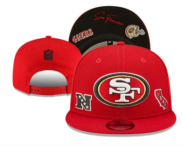 NFL San Francisco 49ers red 1946TH Anniversary Snapback Hat YD2503211 (2)