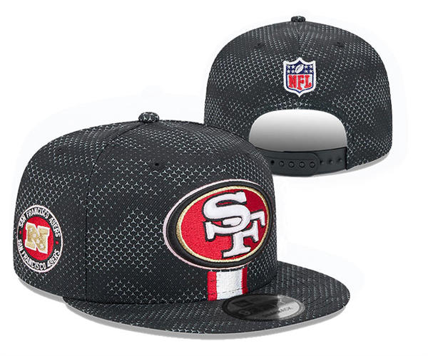 NFL San Francisco 49ers black Gray Snapback Hat YD2503211 (1)