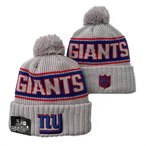 NFL New York Giants gray Blue red Cuffed Pom Knit Hat YD2503211  (12)