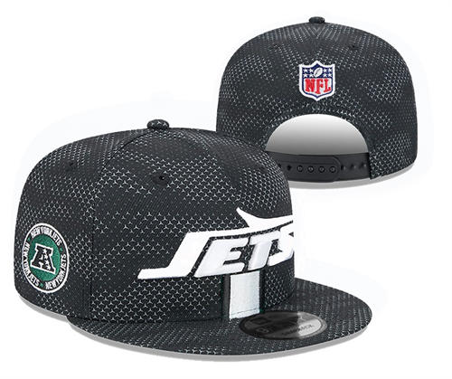NFL New York Jets black sideline AFC Snapback Hat YD2503211 (4)