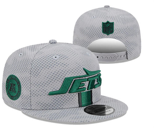 NFL New York Jets gray sideline AFC Snapback Hat YD2503211 (1)