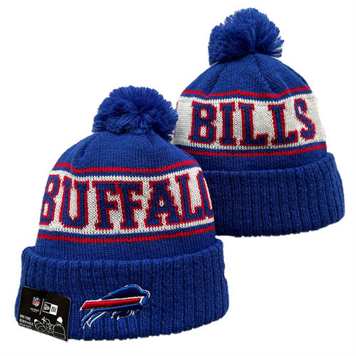 NFL Buffalo Bills embroidered Royal red white with royal Cuffed Pom Knit Hat YD2503212 (13)