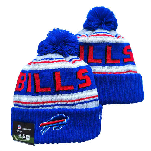 NFL Buffalo Bills Royal red white Cuffed Pom Knit Hat YD2503212 (11)