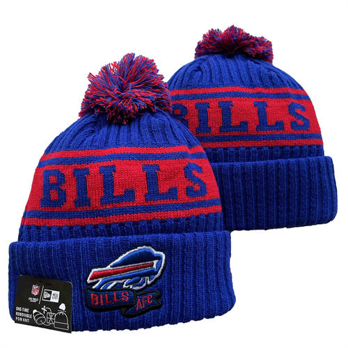 NFL Buffalo Bills roayl red Cuffed Pom Knit Hat YD2503212 (8)